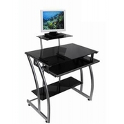 продам компьютерный стол из чёрного закалённого стекла