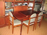 Обеденная группа - стол и 4 мягких стула,  б/у